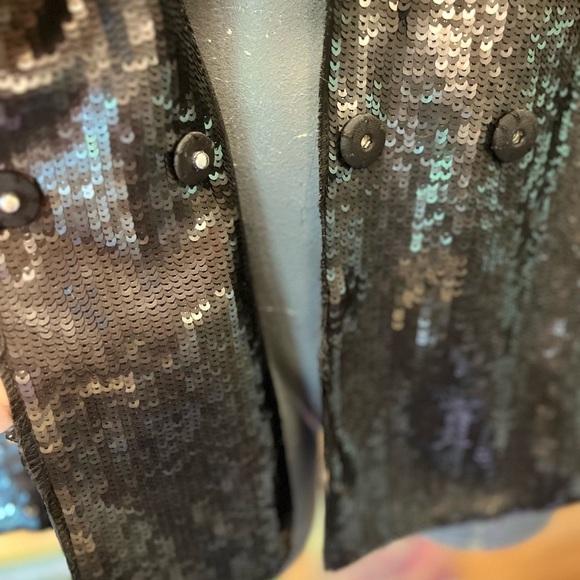 Black sequin blazer. - Picture 3 of 4